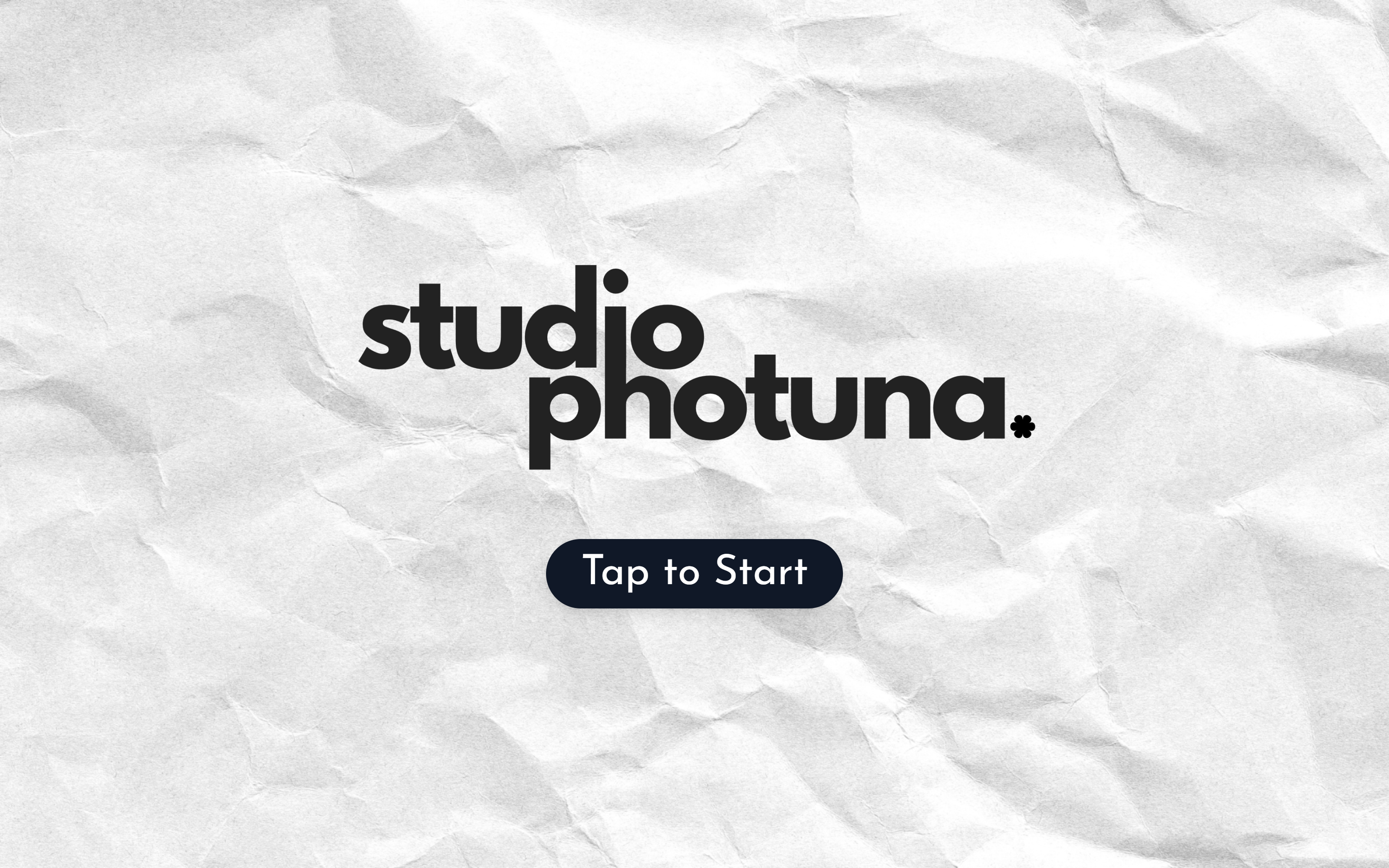 Branded Tap to Start welcome screen
