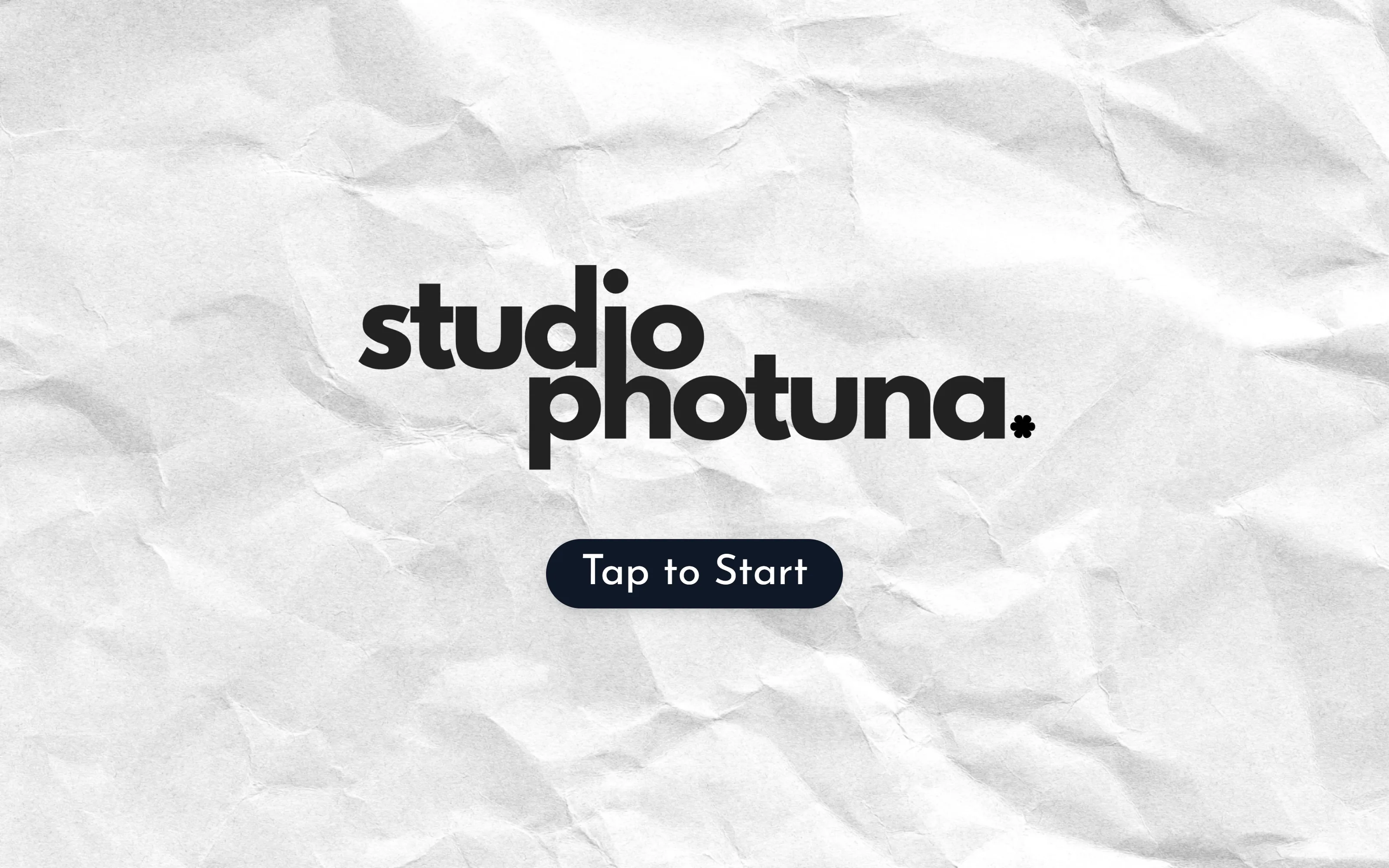 Branded Tap to Start welcome screen